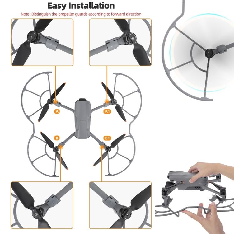Wing Fans Protective Rings Antiscratch Cover Propellers Guard for AIR 3 Drones Quick-release Props Cage
