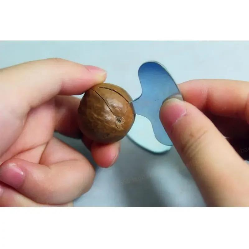 1-4 peças/conjunto Mini Quebra-Nozes Aço Inoxidável Abridor de Macadâmia Nogueira Portátil Acessórios de Cozinha para Camping Ferramentas para Nozes