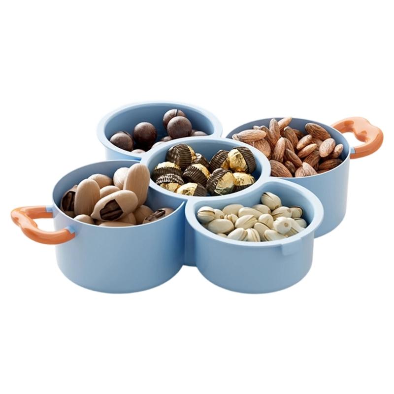 

Pack of 1 Removable Drain Basket Fruit Bowl Double Layer Design for Hygienic Storage Snacks and Fruits PP Plastic синій