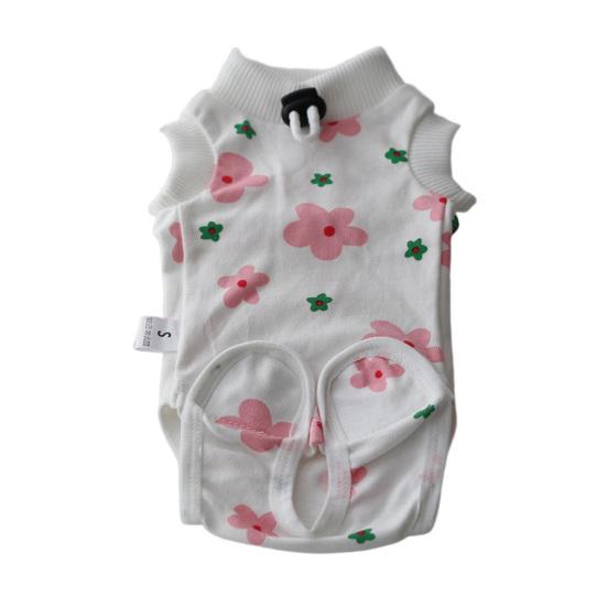 Kjæledyrkastreringsdrakt Høy elastisitet Festetape Fast tegneseriemønsterspenne Justerbar kjæledyrvalp Hund Kirurgisk restitusjonsklær Kjæledyrtilbehør