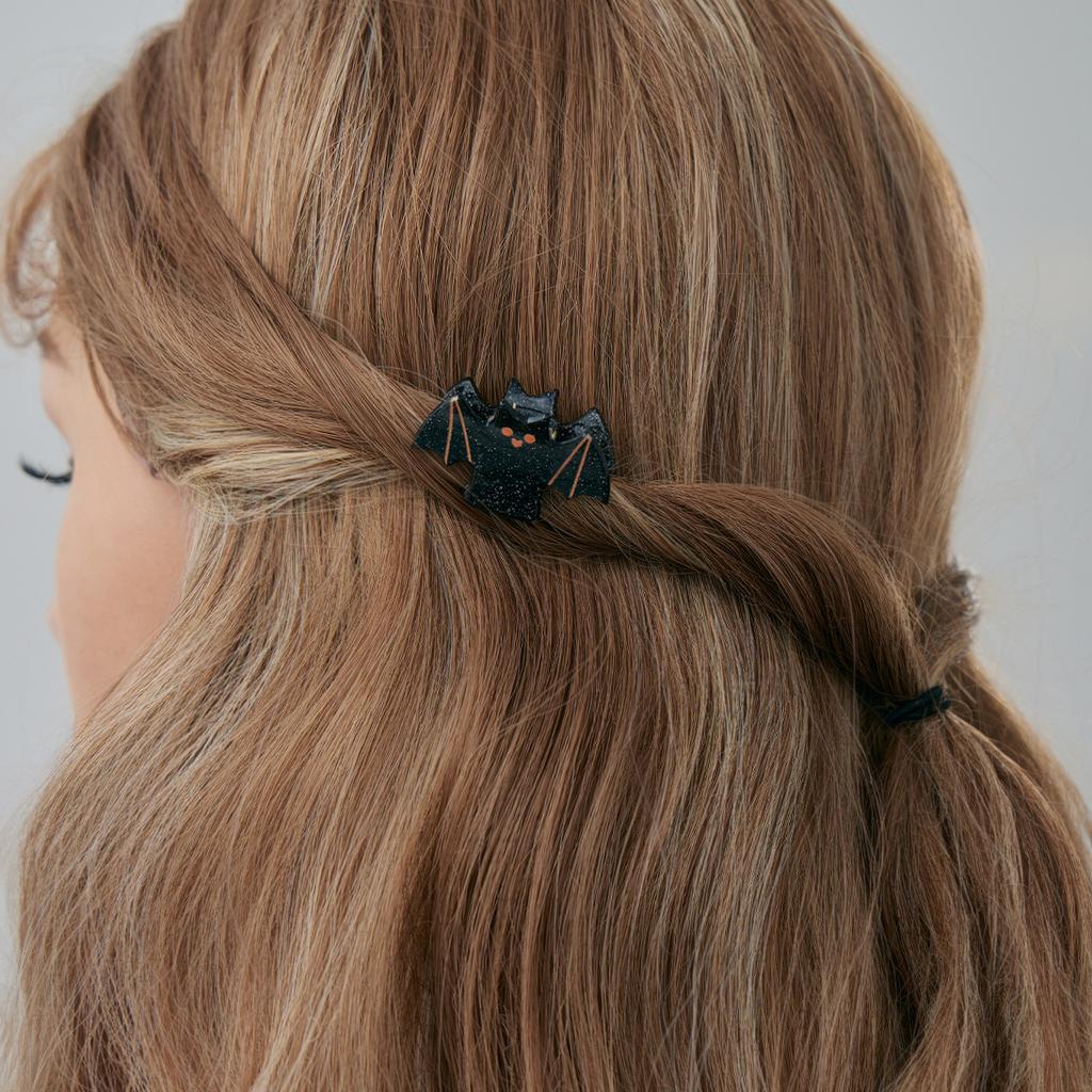 Creative Halloween Bat Pumpkin Spider Small Scratch Clip, Funny Personality Ghost Black Cat Bangs Clip