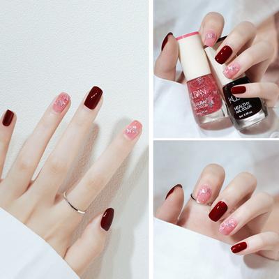 8 ml Nagellack, trocknet schnell, reizt nicht, lebendige Farbe, hervorragende Sättigung, lang anhaltende Wirkung, dekorativer wasserfester Nagellack