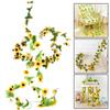 Lifelike Sunflower Garland Artificial Flower Garland For Windowsills Long-lasting Maintenance-free Premium Silk Material