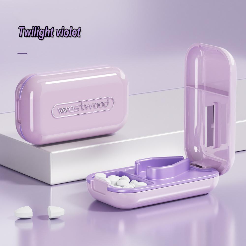Pill Cutter Invisible Storage Box Portable 2 In 1 Mini Medicine Tablet Medicine Small Small Medicine Box Health Pills Case