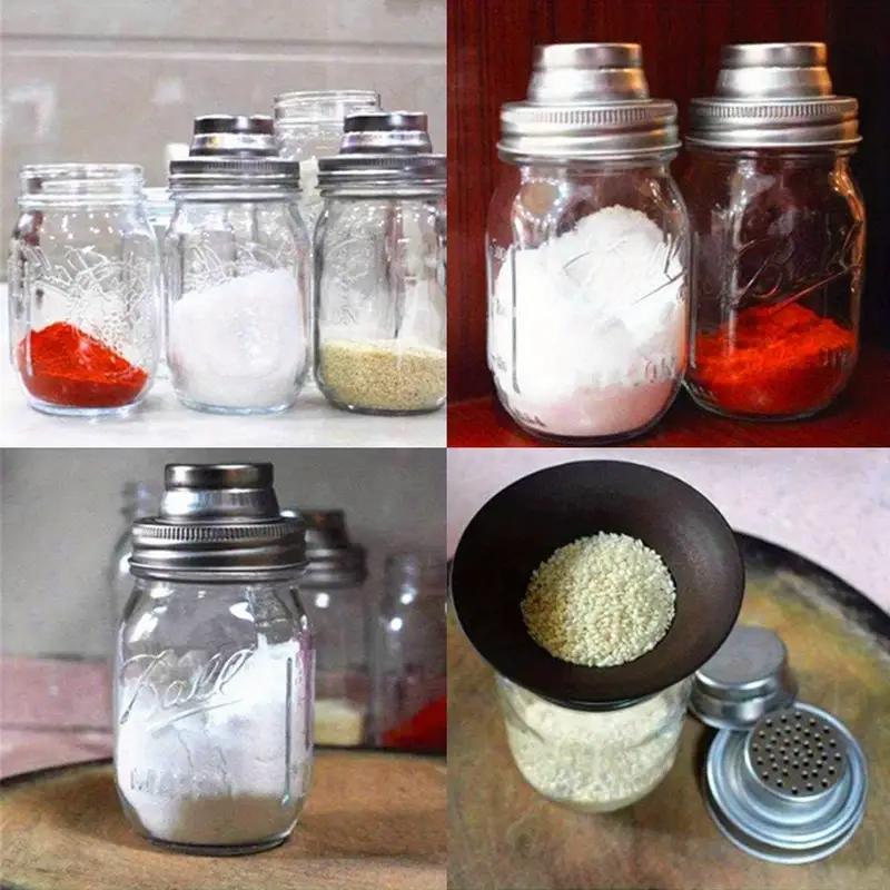 1PCS Stainless Steel Cocktail Shaker Set Mason Jar Shaker Cocktail Pepper Filter Cover