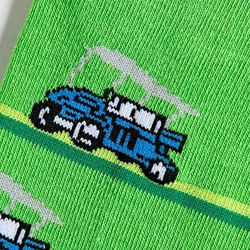 Men's Large Size Mid-Calf Cotton Stockings In Animal Life Series Theme Trendy Stockings