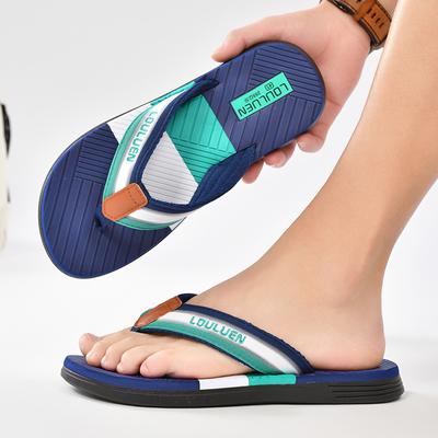 Summer New Men's Flip-flops Non-slip Outer Wear Pinch Slippers Men's Outdoor Beach Shoes European and American Cool Slippers