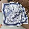 Silk scarf 71 * 71 imitation silk square scarf Korean atmosphere neck silk scarf flower pattern flower polka dot scarf