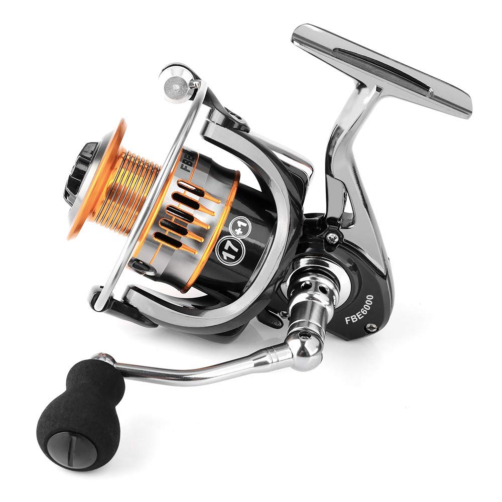 Spinning Saltwater and Freshwater Aluminum Fishing Reel with Reel, Reel, 17+1BB High-speed Spinning.