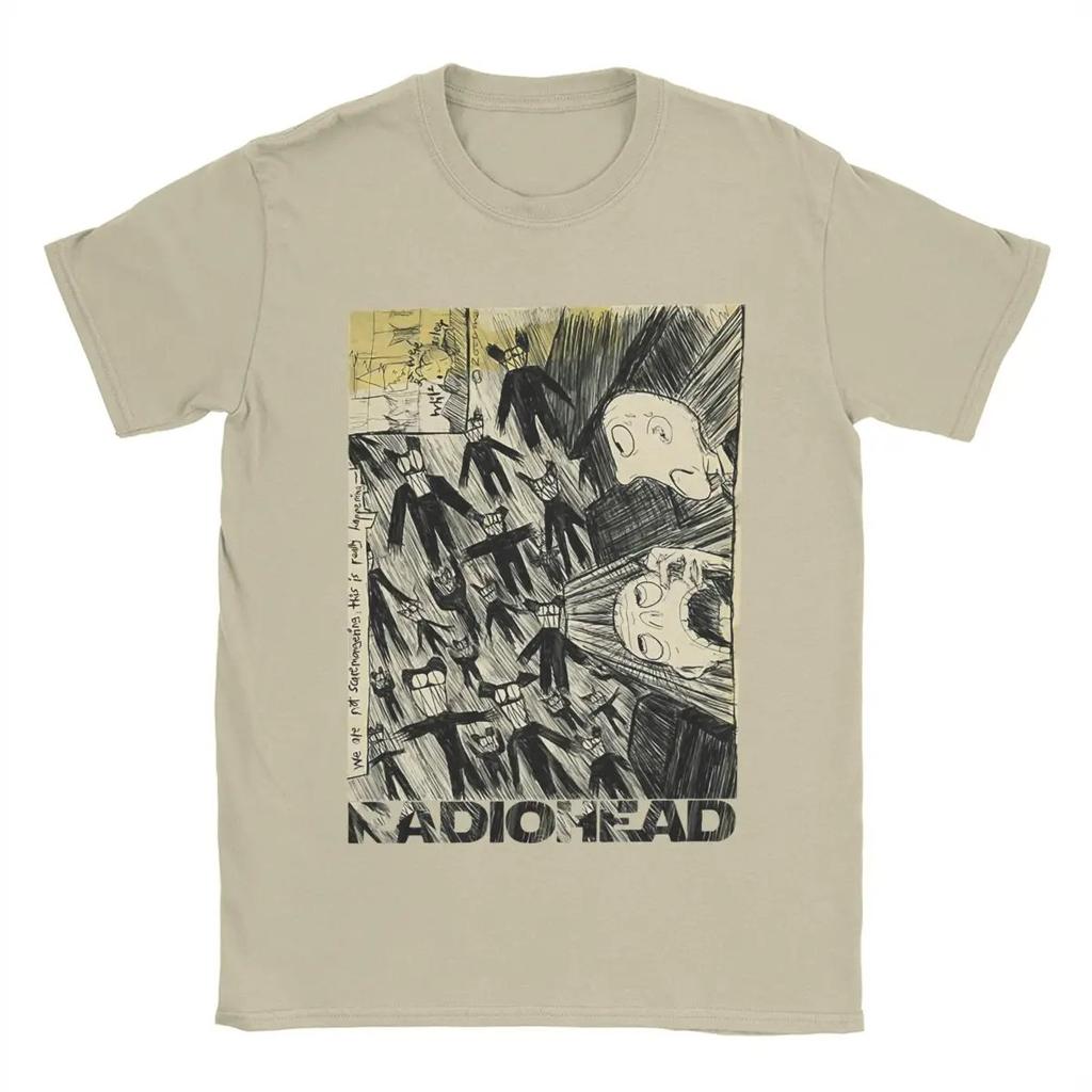 British Rock Band Radiohead Poster Graphic Print T-shirt Men Women Loose Casual Oversized Top High-street Hip Hop Fashion Harajuku Summer New Tee