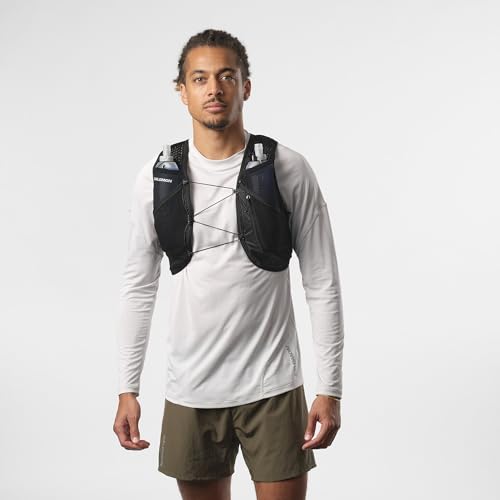 SALOMON Hydration Vest Rucksack Backpack ACT SKIN 4 NO FLASKS (Active Skin 4 No Flask) Unisex BLACK/METAL S