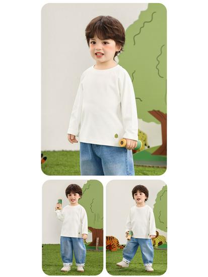 Kaka Panda Jungen & Mädchen Langarm Frühlingstop - Kindersportunterwäsche für Frühling/Herbst