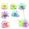Cartoon Sausage Mouth Stress Ball Anxiety Relief Snowflake Long Hairs Big Eyes Ball Fidget Toy Hand Exercise Relaxation Ball with Hanging Ring