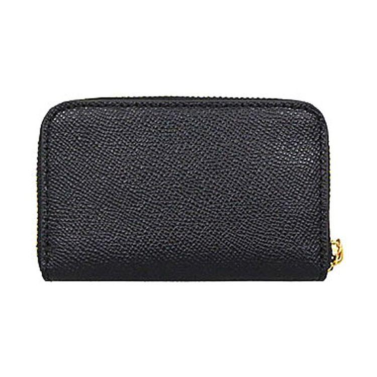 Coach Zip Around Coin Case 12 Women Wallet Black 27569-IMBLK