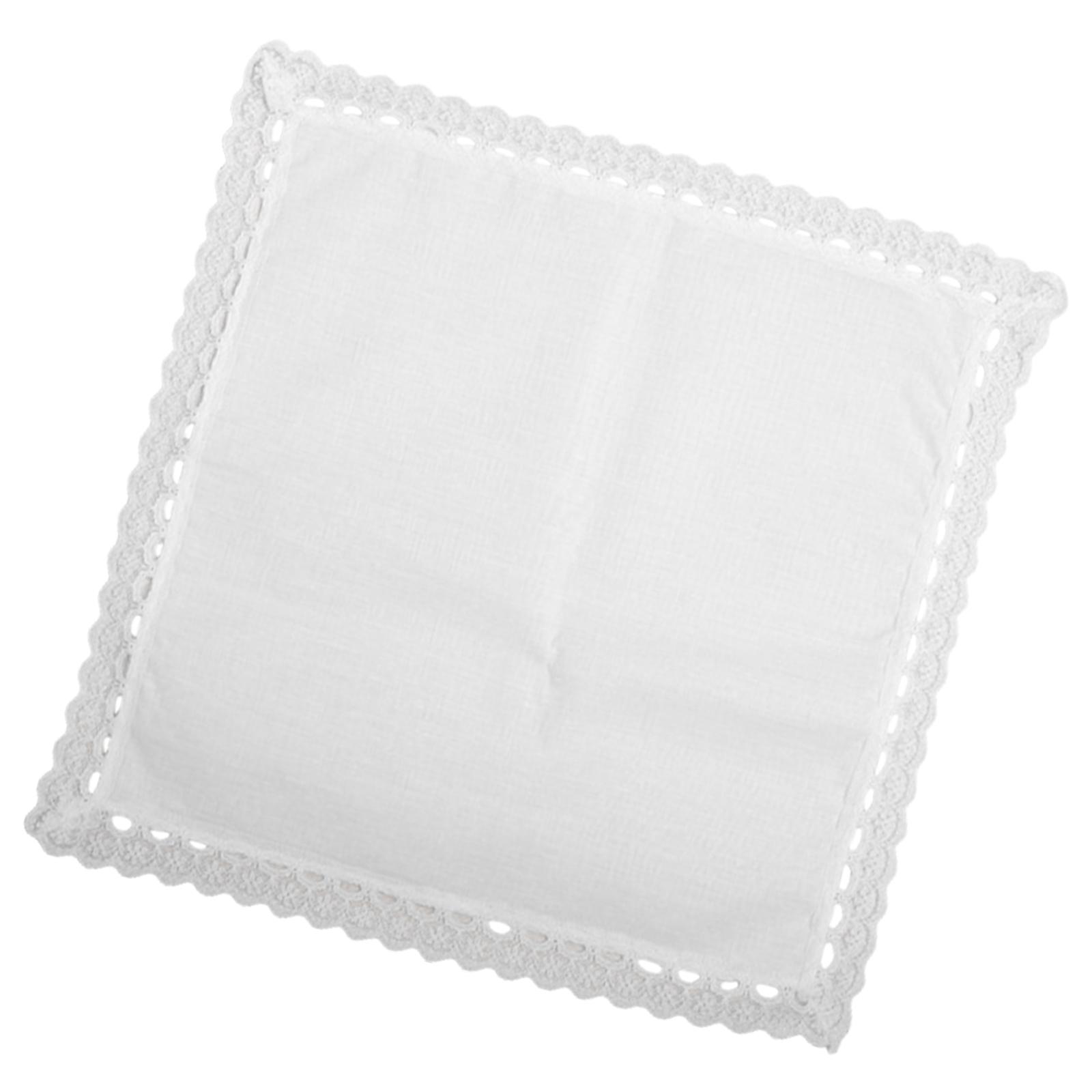 

White Lace Handkerchief for Women Wedding Handkerchief Pocket Handkerchief for Bride Groom Wedding Gift