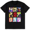 JoJo's Bizarre Adventure Shirt Anime Mode Trend T-Shirt Unisex Kurzarm Oberteile Teenager Fans Geschenke Schwarzes T-Shirt