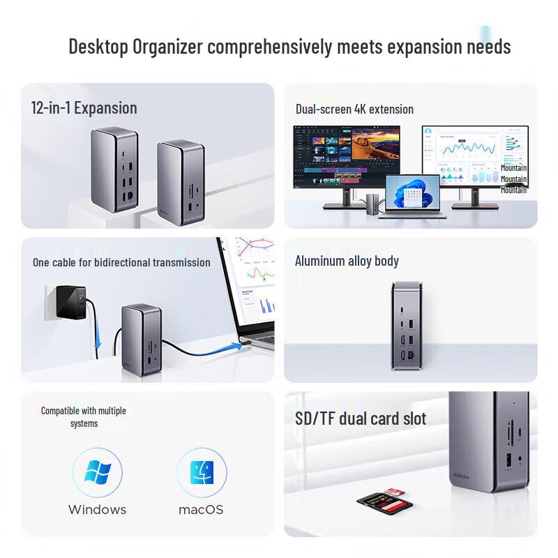 Lenovo DC02 12-in-1 USB-C Docking Station