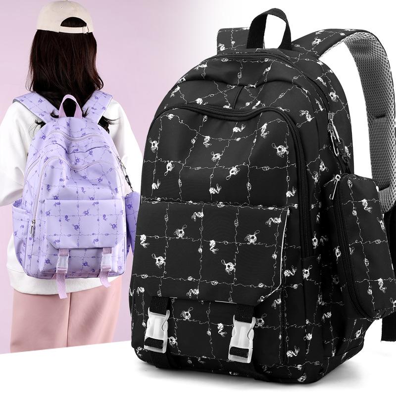 New Large-capacity Backpack, Trendy and Simple, Junior High School College Student Schoolbag, Lightweight Loli Girl Backpack