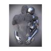 Metal Figure Statue Art Poster High Definition Printing Canvas Painting Prints Couple Sculpture Living Room Home Decor Picture