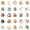 50 Super Cute Hand-Painted Cat Eats Fish Graffiti Stickers Children'S Cartoon Stickers