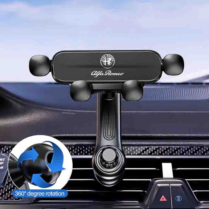 Schwerkraft-Handyhalter Auto Lüftungsschlitz Handyhalter Metallständer Auto Innenraum Für Alfa Romeo 4C 159 166 Spider Giulia 156 Mito