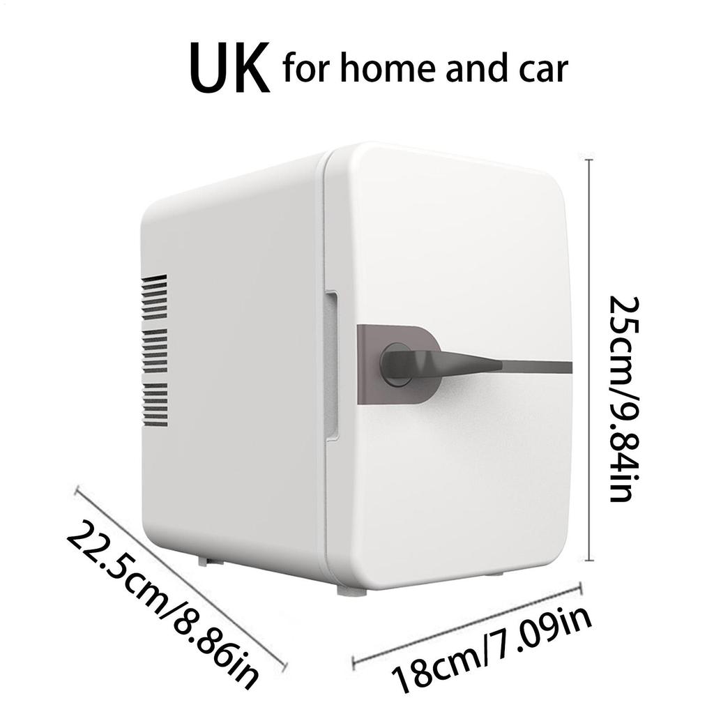 6L Mini Car Refrigerator 12V DC 100~240V AC Electric Portable Beauty Cooler Warmer Freezer US/UK/EU Car Mini Fridge Ice Box