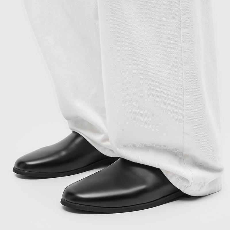 Summer New Lazy One-pedal Boken Shoes Casual Lazy Flat-bottomed Bag Head Slippers 25534 black-J