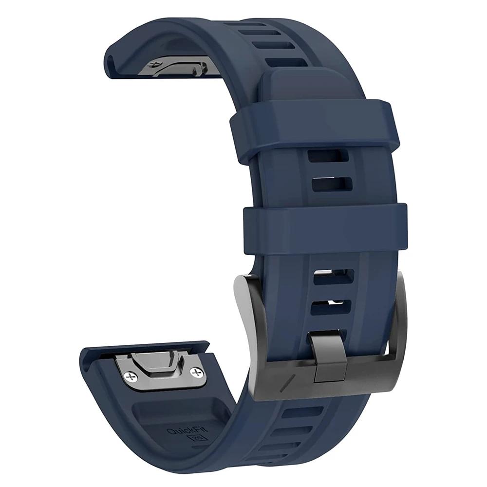 26MM 22MM Silicone Watch Band Straps For Garmin Fenix 6X 6 6S Pro 7X 7 Easyfit Wristband Fenix 5 5X 5S Plus Smartwatch Bracelet