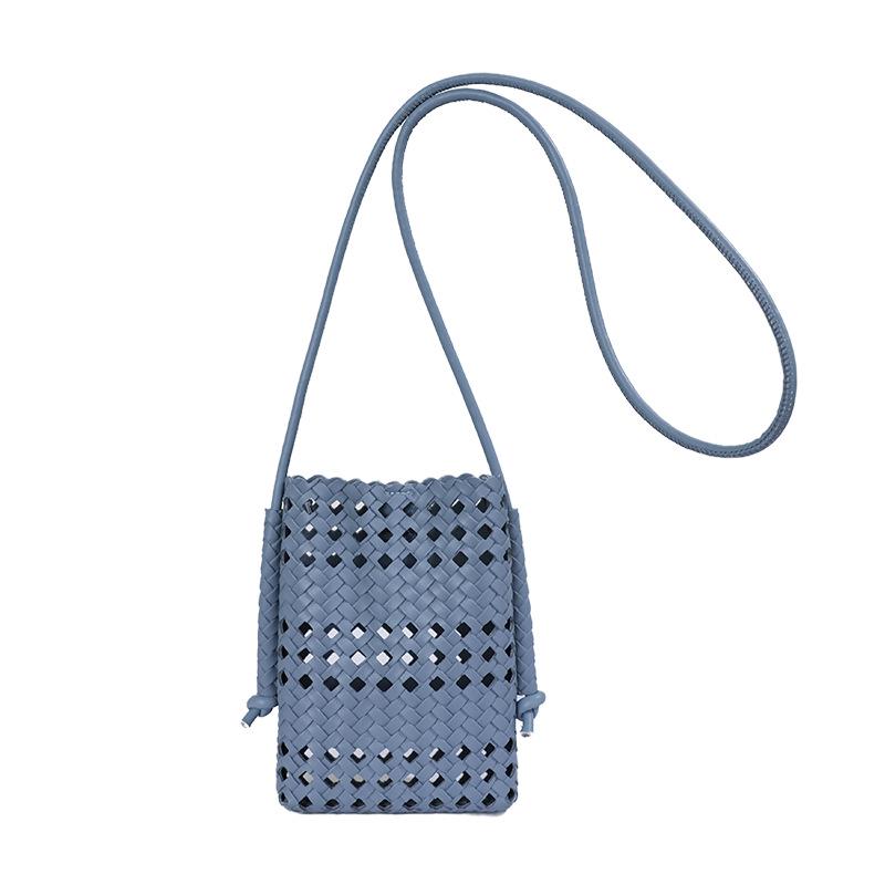 Korean INS Style Woven Hollow Shoulder Bag - Women's Summer Commuter Square Bag