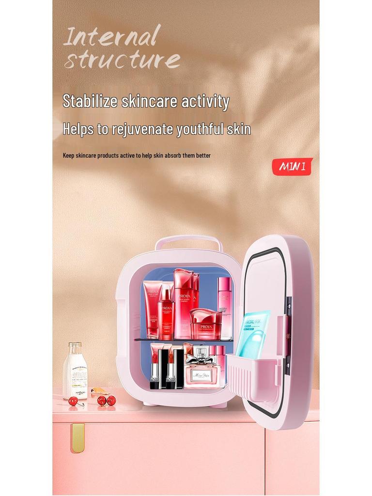 Przenośna Mini Lodówka do Makijażu Podwójnego Użytku do Samochodu i Domu