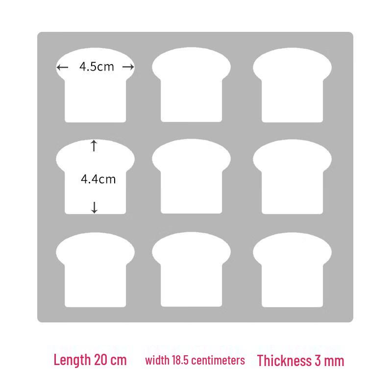 Ruhan Transparent Acrylic 9-Cavity Toast Baking Mold