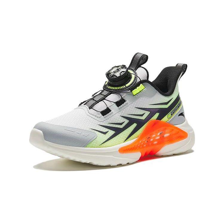 Anta Kids Round Toe Comfortable Versatile Trendy Anti-Kick Shock Absorption Low-Top Running Shoes Kids running shoes White Green A312415506-1