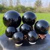Esfera de Obsidiana Negra Natural Bola de Obsidiana Negra para Fengshui Meditación Sanación con Cristales Esfera de Adivinación Decoración del Hogar