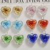 Glass Heart Charm 25x20mm Small Love Heart Shape Pendants for Women DIY Love Jewelry Necklaces Making Findings 6-Color