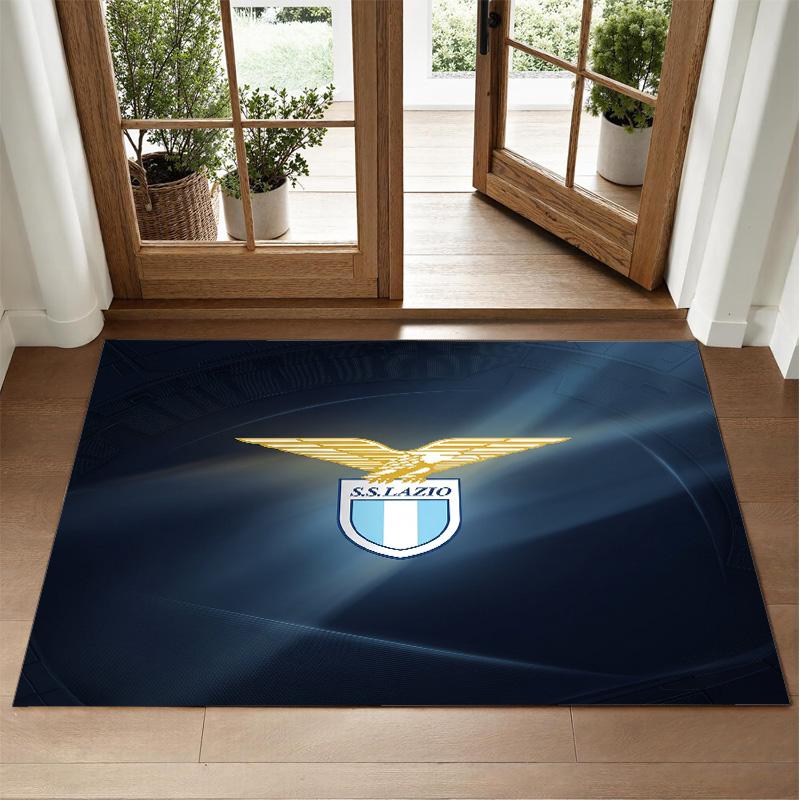 Lazio FC Design Crystal Velvet Rug Soft Decorative Mat for Bedroom Entrance