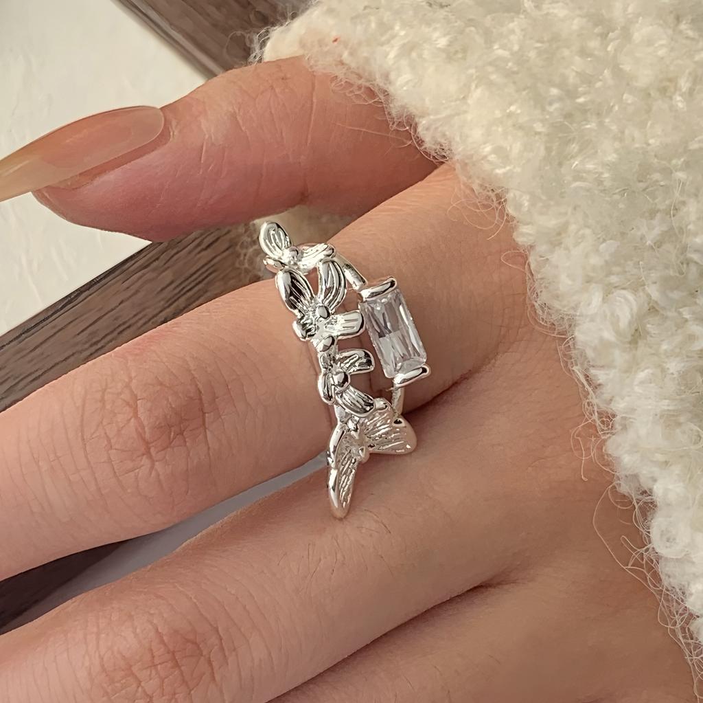 925 Silver Rings for Women Couple Minimalist Handmade Simple Blue Stone Star Ring Party Jewelry Gift Prevent Allergy