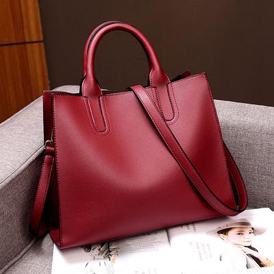 Casual Genuine Leather Shoulder Bag Luxury Cowhide Messenger Bag High Quality Female Large Tote Handbag