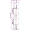 Corner Shelf Black 33x33x164.5 cm Particleboard