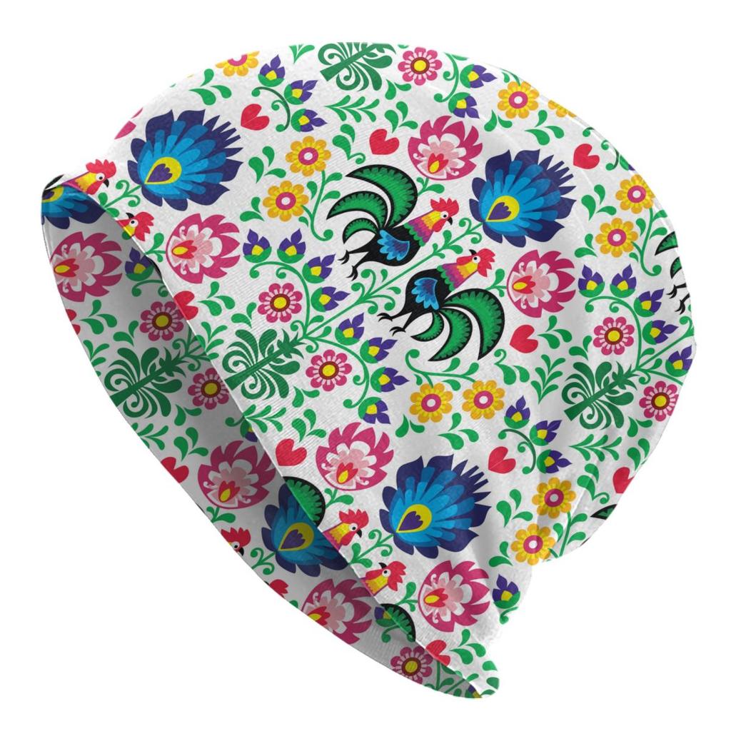 Custom Mexican Flower Skullies Beanies Caps Unisex Winter Warm Knitting Hat Women Unisex Cool Adult Bonnet Hats Outdoor Ski Cap