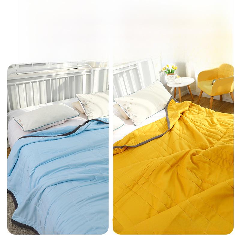 Washable Cotton Summer Quilt - Cooling and Lightweight for Single & Double Beds