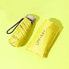 New Macaron Color Five-Fold Ultra-Light Sun Protection Compact Mini Umbrella with Buckle Handle