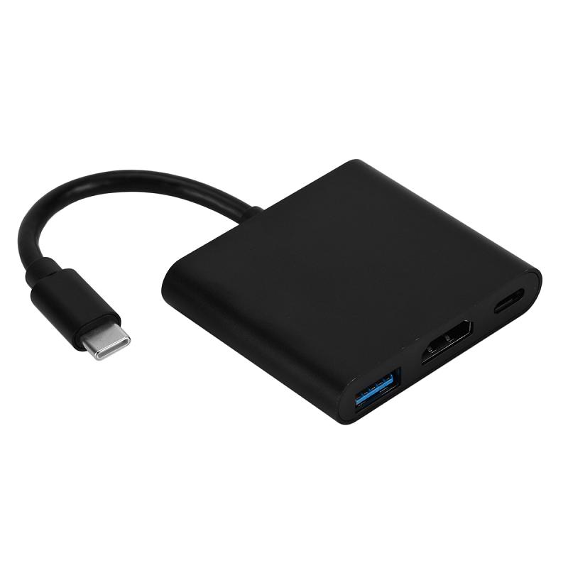 3 IN 1 USB C HUB TYPE-C To HDMI Adapter TYPE C Extension Cable USB 3.0 Converter HDMI-compatible Adapter for PC Laptop Macbook
