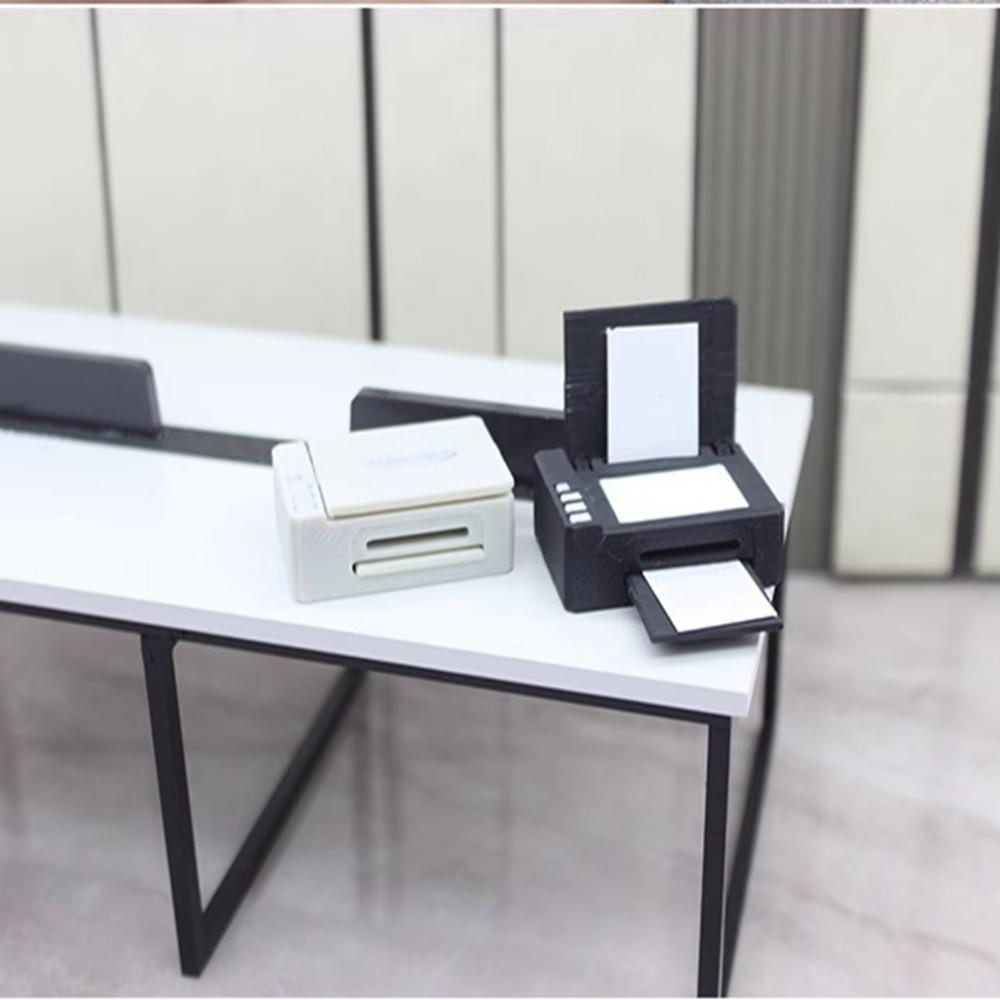 Birthday Gift Emulates Printer 1/12 Scale Office Scene Model Prop Dollhouse Miniature Stationery