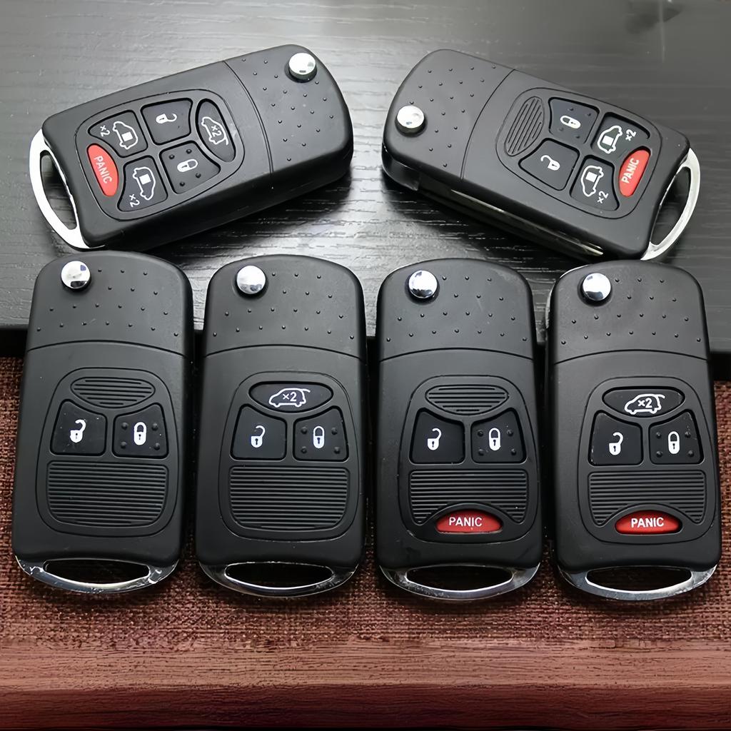 XJMYNB For Chrysler Aspen 300 Dodge Jeep Commander Grand Cherokee 2/3/4/5/6 Buttons Modified Flip Remote Car Key Shell Case