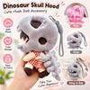 Plush Fabric Dinosaur Doll Headwear Soft Stuffed Dinosaur Keychain Charm  Gifts