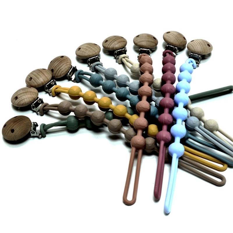 Pacifier Strap Baby Soother Chain Newborns Dummy Chain Baby Product Silicone Teether Pacifier Strap Pacifier Holder