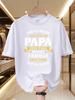 PAPA Letter Print T-Shirt, Men'S Top with Family-Oriented Style, Perfect for Summer, Breathable And Versatile for Casual