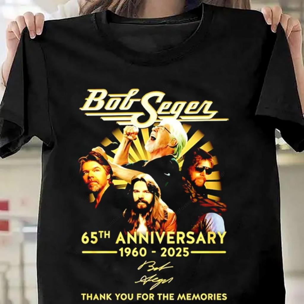 Bob Seger 65° Anniversario 19602025 Grazie per i Ricordi Maglietta KK80 T-Shirt Unisex