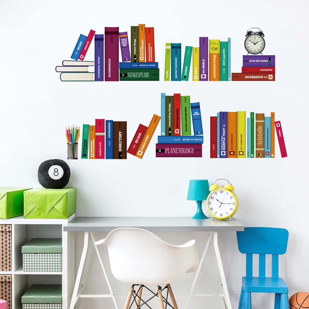 Motivational Book Wall Stickers Back To School Decor Self-Adhesive Inspirational Decal Quotes for Study Room Bedroom Living Room