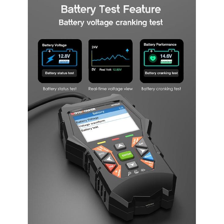 MOTOPOWER MP69040 Car OBD2 Scanner Check Engine Fault Code Reader Diagnostic Scan Tool, Black